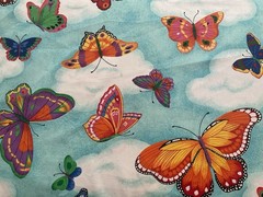 Fabric Blue Sky Butterfly 44”x 446”By Cranston print work 315
