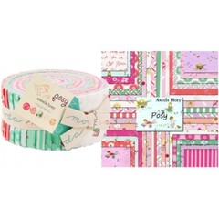 POSY Jelly Roll, Aneela Hoey Moda Fabrics, 40 Strips 2.5″x45″ 100% Cotton Japan