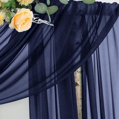 Navy Blue Arch Draping Fabric Silky Soft Wrinkle Free Wedding Decoration 6 Yards