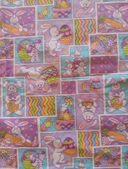 Easter Fabric Easter Hunt Patch Springs Living #3215 Purple Patchwork 40 x 69