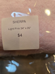 Sherpa Fleece Fabric By the Yard 34″x35″ Light Pink
