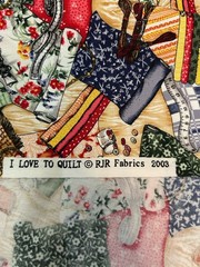 Quilt RJR Fabric 2003 Buttons Pins Scissor 18×22 in 100% COTTON QUILT FABRIC