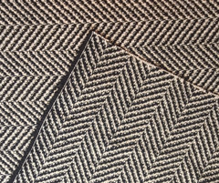 Home Decor Chenille Herringbone Fabric Black/White Chevron Houndstooth 54″ wide