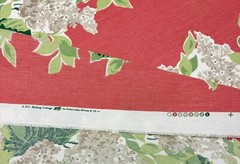 ROBERT ALLEN WINDY CORNER RHUBARB PINK FLORAL VINE EXCLUSIVE FABRIC BY YARD 55″W