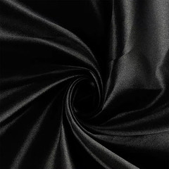 Black Satin Fabric 5 Yards Polyester Silky Fabric 60 Inch Wide Lining Material C