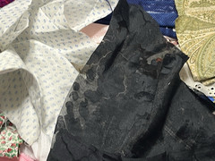 4+ LB Fabric Scrap Lot Mixed Lace Sheer Novelty Prints Sewing Craft DIY Bundle