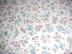 VIP Cranston Print Works Vintage Blue Floral Flower Cotton Fabric 1 2/3 Yards