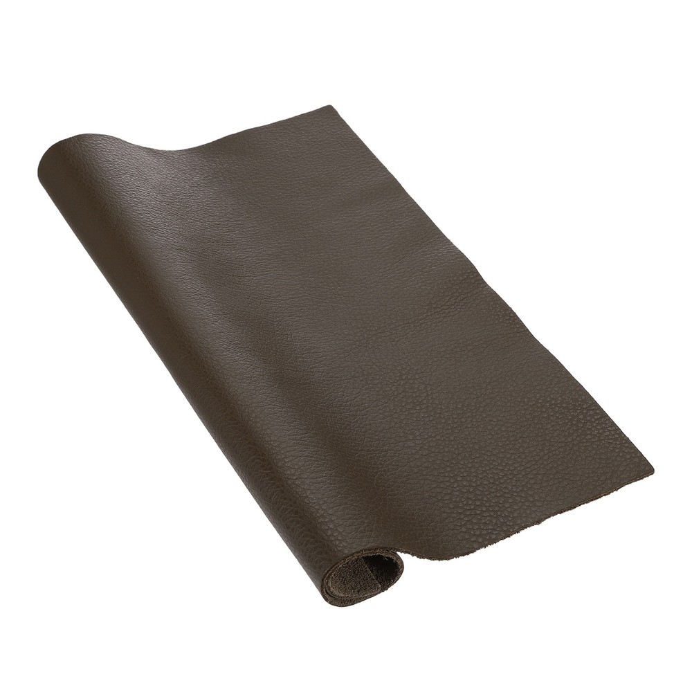 Leather sheet 30x30cm, pieces of aged natural leather, brown for crafts