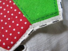 Crafts Cotton Christmas Fabric Appliques, Ornaments Doubles x8 Singles x2 1980’s