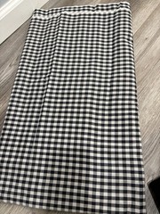Black White Gingham Fabric Approx 4 Yard Cotton Small Check Farmhouse Sewing