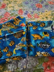 Lot Of 10 Pieces Of Kids Themed Cotton Quilting Fabrics Some Vintage Mixed Sizes
