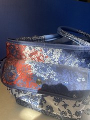 Jo-Ann Fabrics Large Tote Bag Navy Handles, Snap Pockets,microfiber,Crafts New