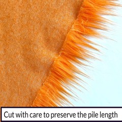 Bianna Vivid Orange Faux Fur Fabric, Cut from 60-Inch Wide Material, Premium Sha