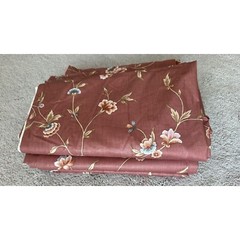 Waverly Div. of Schumacher Screen Print Vat Dye Fabric New 2 large pieces Mauve