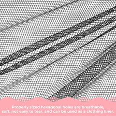 Black Netting Mesh Fabric for Sewing 29.5 X 59 Inch Soft Mesh Netting Fishnet