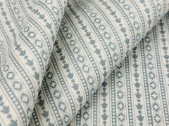 Leah O’Connell Outdoor Performance Stripe Fabric- Georgie Forget Me Not 2.15 yds