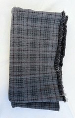 Gray Plaid print Stretch Cotton Denim Fabric Sample 1.5 yard (54”) x 47”