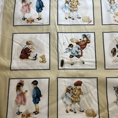 Precious Memories Squares Bessie Pease Cotton Fabric Quilting Treasures 1/2 Yard