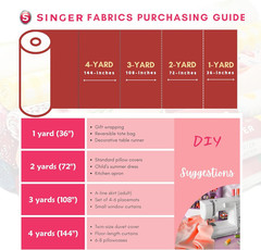 SINGER Fabrics, 100% Cotton, Quilting and Crafting Fabric for Sewing,44 Inch