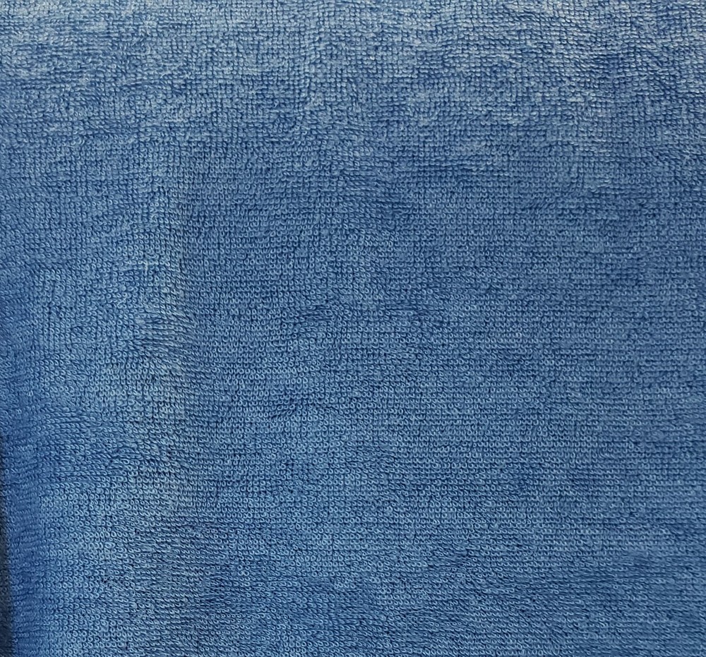 58″ Turquoise Poly Blend Stretch Terry Cloth Fabric by the Yard