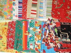 Lot Printed Fabric Rectangular Scraps: Halloween, Easter, Christmas, Floral…