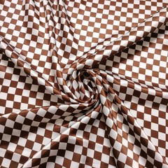 58” Wide By Yard Geometric Chessboard Plaid Satin Fabric Silky Charmeuse Satin