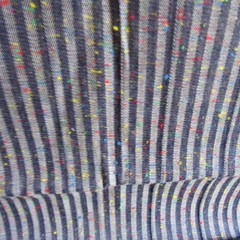 Yardage/fabric Vintage Striped DENIM Speckled 3.75yds Total-2 pc. 56″w