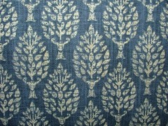 iLiv Cotton Curtain Fabric 1.8 Metres Kemble Sapphire Blue Cushion Upholstery