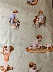 Precious Memories Kids Bessie Pease Cotton Fabric Quilting Treasures 1/2 Yard