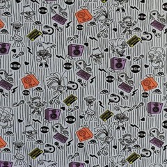 Printed Jersey Knit Stretch Fabric Material – TROLLS PUNK PARTY BLUE