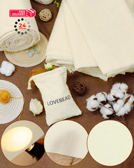 FIVEIZERO 100% Cotton Muslin Fabric by The 1 yard pre cut, Natural Unbleached