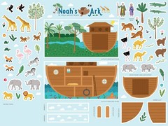 Two by Two 36″ x 48″ Noah’s Ark Quiet Book Felt Panel Riley Blake Designs Fabric