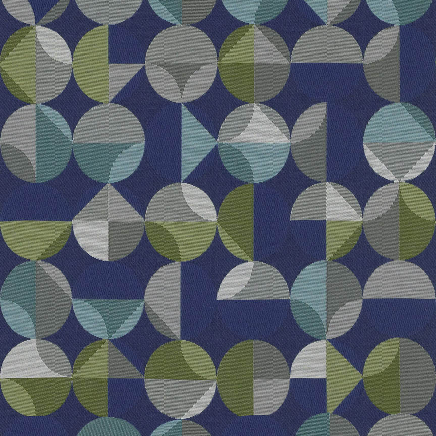 Arccom Radius sapphire blue Contemporary Abstract Geometric Upholstery Fabric