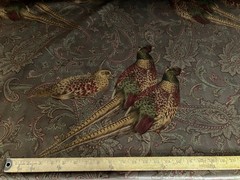 Ralph Lauren Hunting Manor Paisley, Italian Cotton Velvet, BTY, Sable