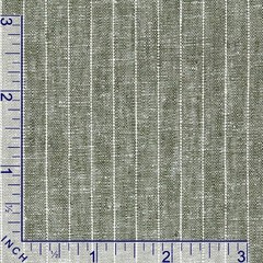 Soft Breathable Linen Fabric Olive Green Stripes Summer Shirts Trouser Material