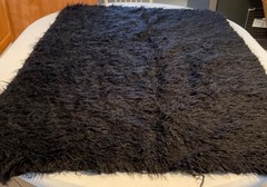 Lucci YarnsNew Faux Fur Designer 34”L X 50”W Unit of 1 Luxury True Solid Black