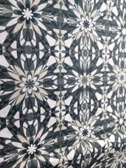 Silent Cinema by Jenean Morrison Gray & White Flower Designs – Cotton – 36″x42″