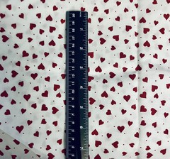 Novelty Springs Industries “DEAR HEARTS” # 8497 Red Hearts & Dots on White BTFQ