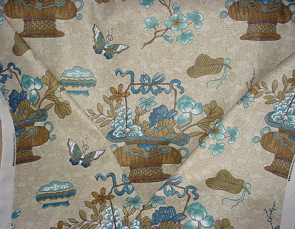 11Y GP & J Baker BP10313 Castleton Stone Indigo Drapery Upholstery Fabric