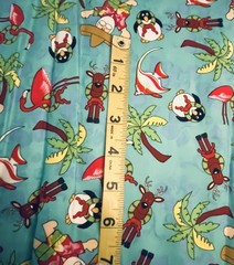 VTG Tropical Vacation Santa Flamingos Reindeer Palm Trees Tropical Fish BTFE