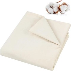 100% Cotton Fabric, 63 Inch X 2 Yards Unbleached Muslin Linen Fabric by The Yard
