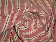 Americana Vintage Collection Red Black Tea Dye Dobby Stripe Homespun Fabric