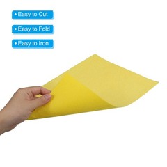 Soft Felt Sheets Glitter Self Adhesive Yellow Fiber 11.8″ x 7.8″ 6pcs