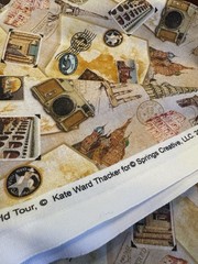 Kate Ward Thacker Cotton Fabric WORLD TOUR International TRAVEL Quilt Sew 1 YD