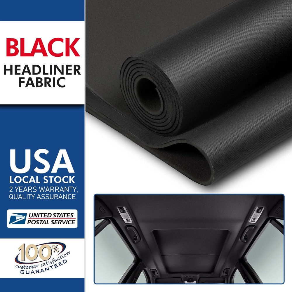 60″x60″ Flat Kit Headliner Fabric Foam Backed for Car Roof Liner Upholstery