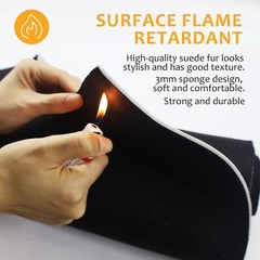 Black Suede Headliner Fabric Upholstery Material Backing Foam Roof Liner Retread