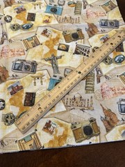 Kate Ward Thacker Cotton Fabric WORLD TOUR International TRAVEL Quilt Sew 1 YD