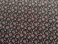 Fabric Cotton Tiny Flower Fabric Black 42”x 39”By Jo Ann 107