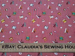 1930’s One-A-Day Prints BTY Benartex Feedsack Reproduction Red Plaid Laundry