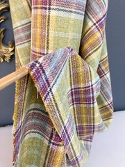 100% Wool British Tartan – Mauve & Olive – Midweight Jacket / Upholstery Fabric